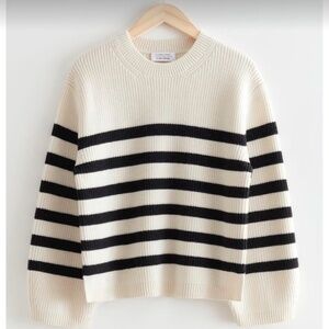 & Other Stories Strip Oversized Sweater